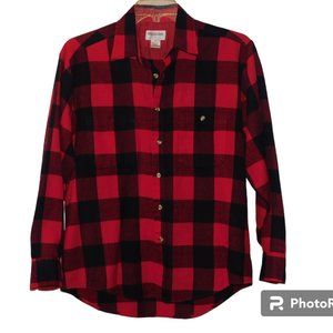 Windridge Vintage Plaid Flannel Button Down Men's Shirt